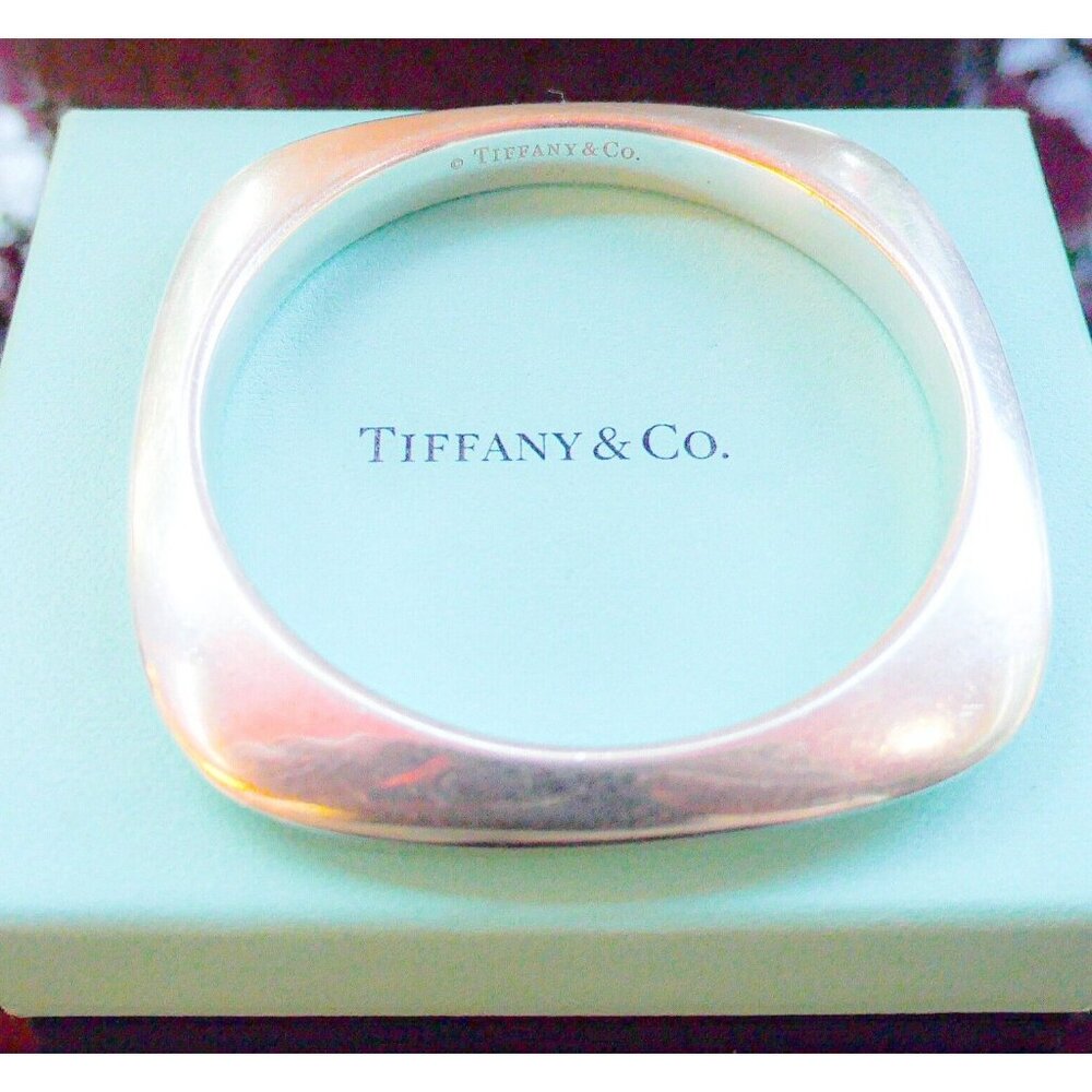Tiffany & Co. Silver Square Bangle - Picture 7 of 12